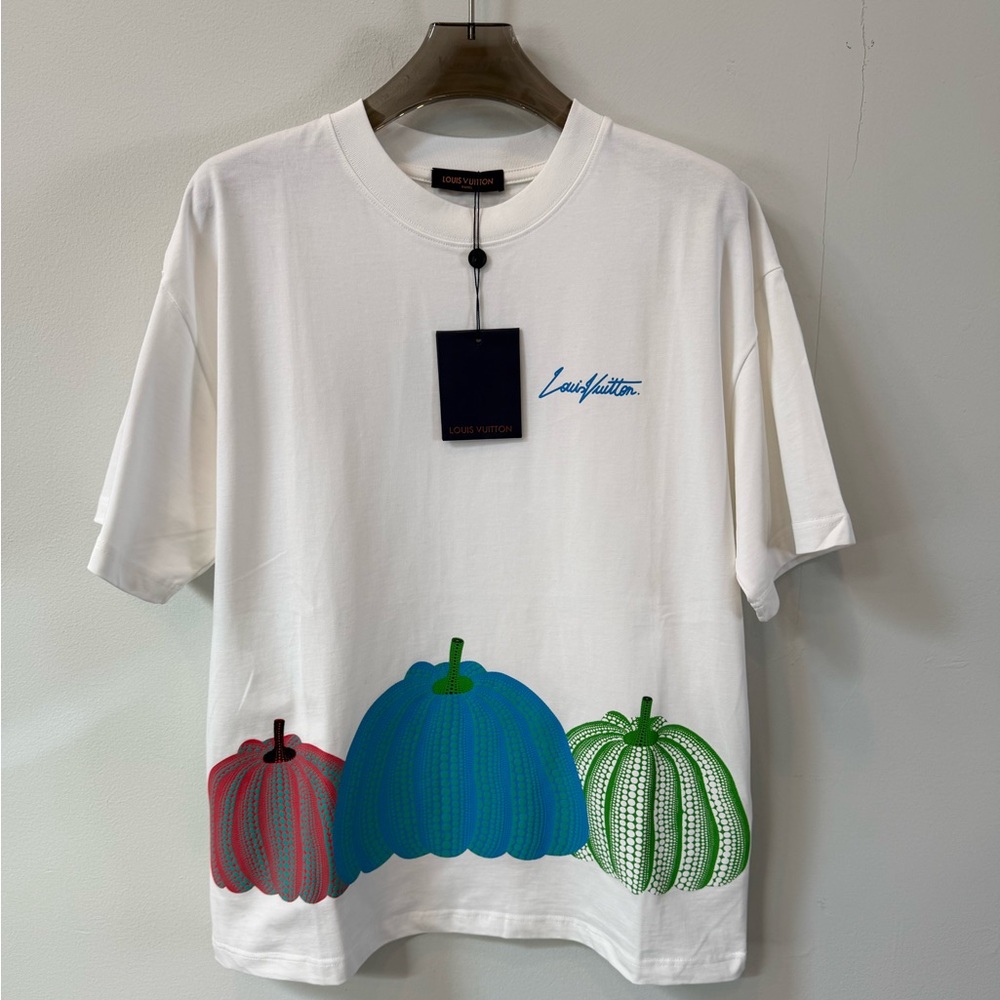 Louis Vuitton White Tee with Colorful Pumpkin